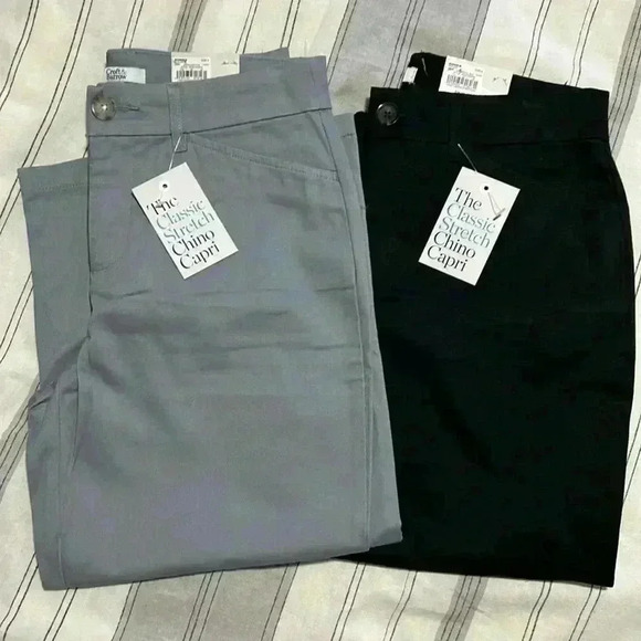 Croft & Barrow New with Tags Women’s Capri Mid Rise Size 4 Black and Gray - Picture 1 of 9